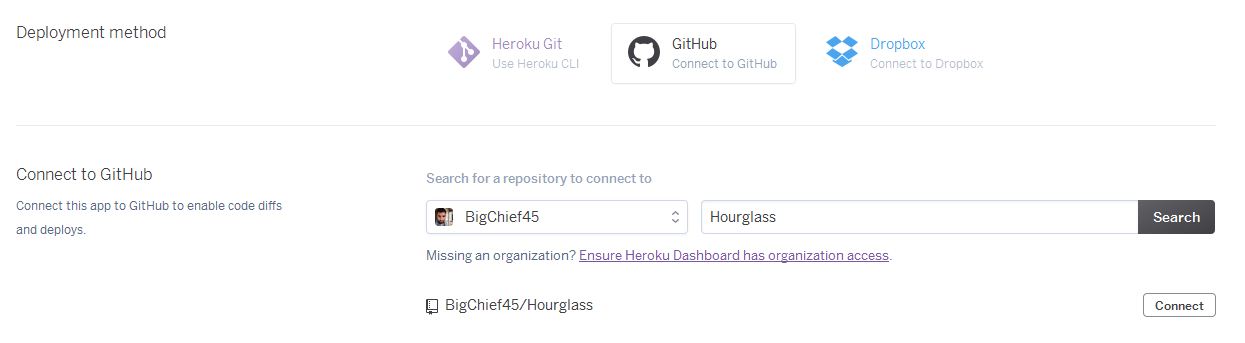 Connect Github to Heroku